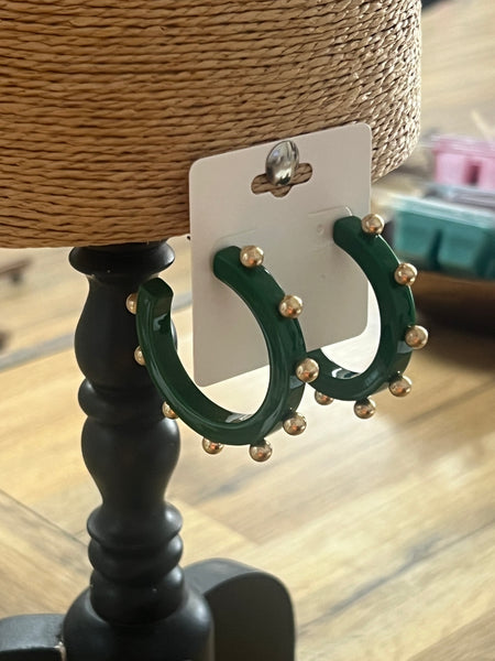 Kelly Studded Hoop