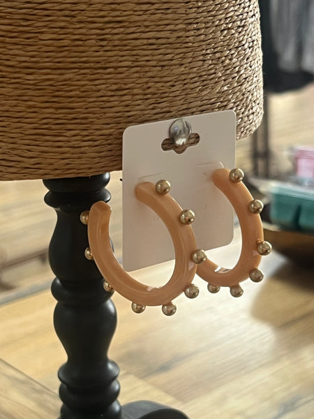 Kelly Studded Hoop