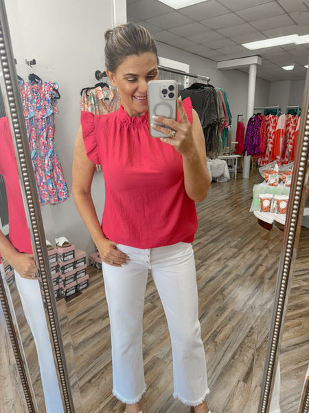 DOD Ruffle Neck Top