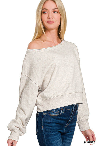 Wide Neck Sweatshirt