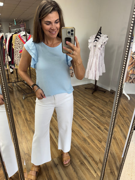 DOD Ruffle Sleeve Top